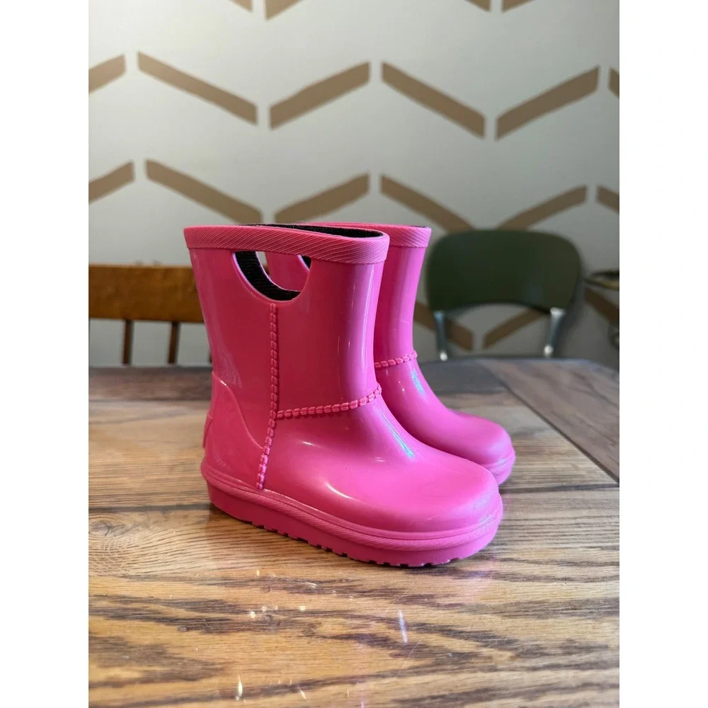 UGG Rain Boots Toddler Size 6 Pink Drizlita Waterproof Pull On Logo